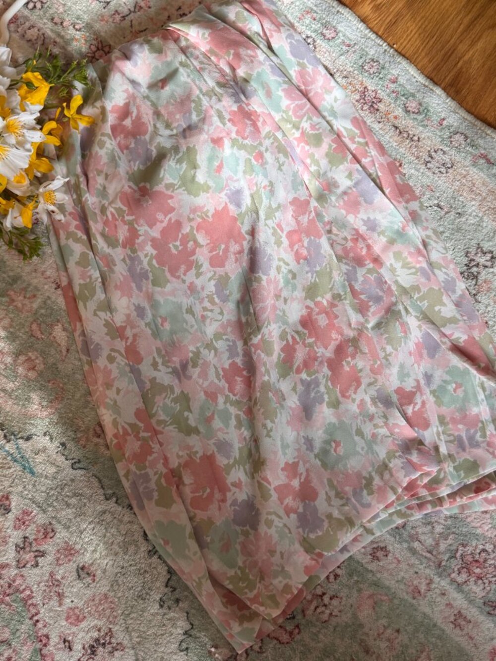 Alfred Dunner Vintage 80s 90s Style Floral Midi Skirt Size 12 Cottagecore